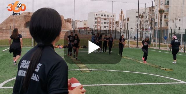 Photo of Video.  In Rabat, American football is connected to women